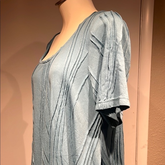 Casual Blue Scoop Neck Mini Sundress - Picture 14 of 16